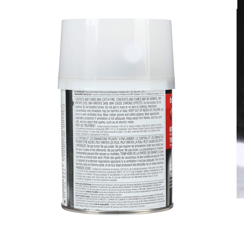 Bondo glass Short Strand Reinforced Fiberglass Filler,Stage 2, 2.56 Oz Filler and 1 Oz Cream Hardener - Image 3